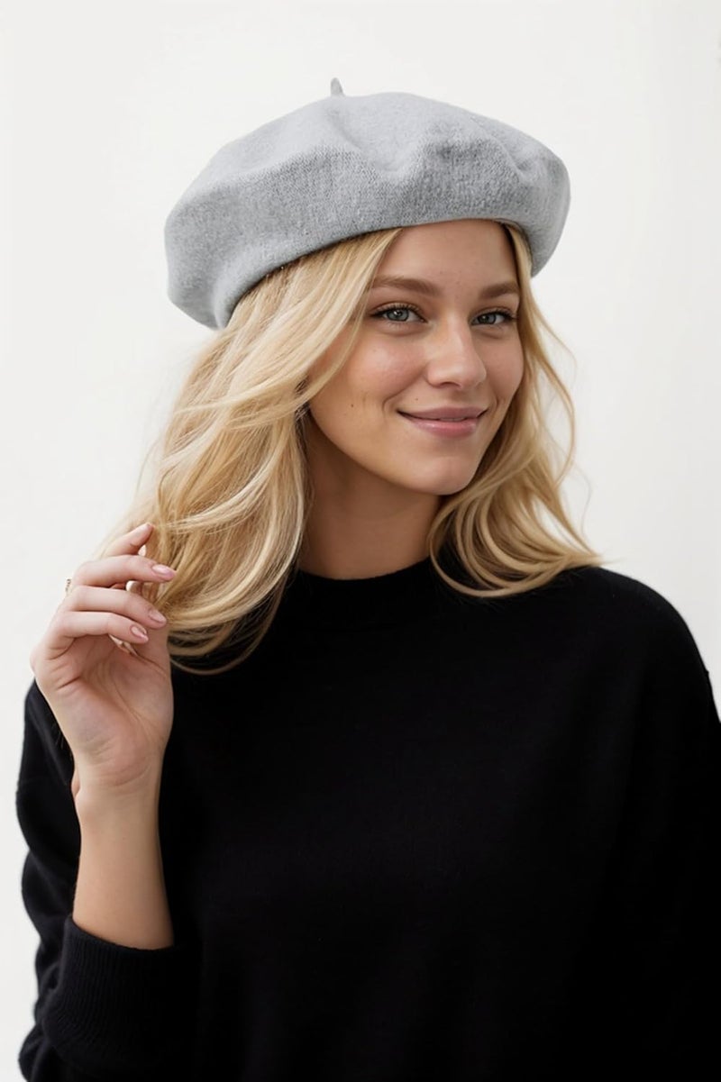 EGANO Women's ​​Beret Hats​​ - French Wool Blend Winter Cap, 70% Wool All-Season Soft ​​Beret Hats for Women​​ (Multi-Color)​ - Image 3